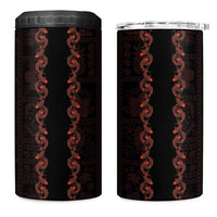 Hawaii Japan Koi Fish Red 4 in 1 Can Cooler Tumbler Tapa Pattern LT01 One Size: 16 oz Red - Polynesian Pride
