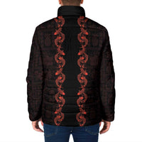 Hawaii Japan Koi Fish Red Padded Jacket Tapa Pattern LT01 - Polynesian Pride