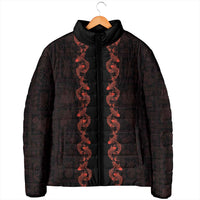 Hawaii Japan Koi Fish Red Padded Jacket Tapa Pattern LT01 - Polynesian Pride