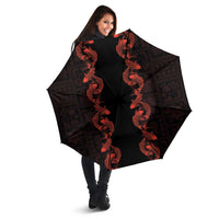 Hawaii Japan Koi Fish Red Umbrella Tapa Pattern LT01 - Polynesian Pride