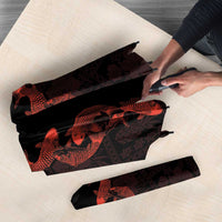 Hawaii Japan Koi Fish Red Umbrella Tapa Pattern LT01 - Polynesian Pride