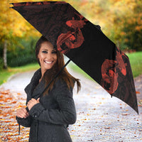 Hawaii Japan Koi Fish Red Umbrella Tapa Pattern LT01 - Polynesian Pride