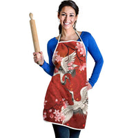 Hawaii Japan Cranes Sakura Flower Red Apron Japan Heritage Spirit LT01 - Polynesian Pride