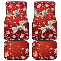 Hawaii Japan Cranes Sakura Flower Red Car Mats Japan Heritage Spirit LT01 - Polynesian Pride