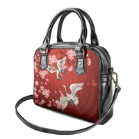 Hawaii Japan Cranes Sakura Flower Red Shoulder Handbag Japan Heritage Spirit LT01 - Polynesian Pride