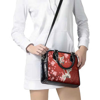 Hawaii Japan Cranes Sakura Flower Red Shoulder Handbag Japan Heritage Spirit LT01 - Polynesian Pride