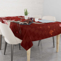 Hawaii Japan Cranes Sakura Flower Red Tablecloth Japan Heritage Spirit LT01 - Polynesian Pride