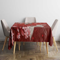 Hawaii Japan Cranes Sakura Flower Red Tablecloth Japan Heritage Spirit LT01 - Polynesian Pride
