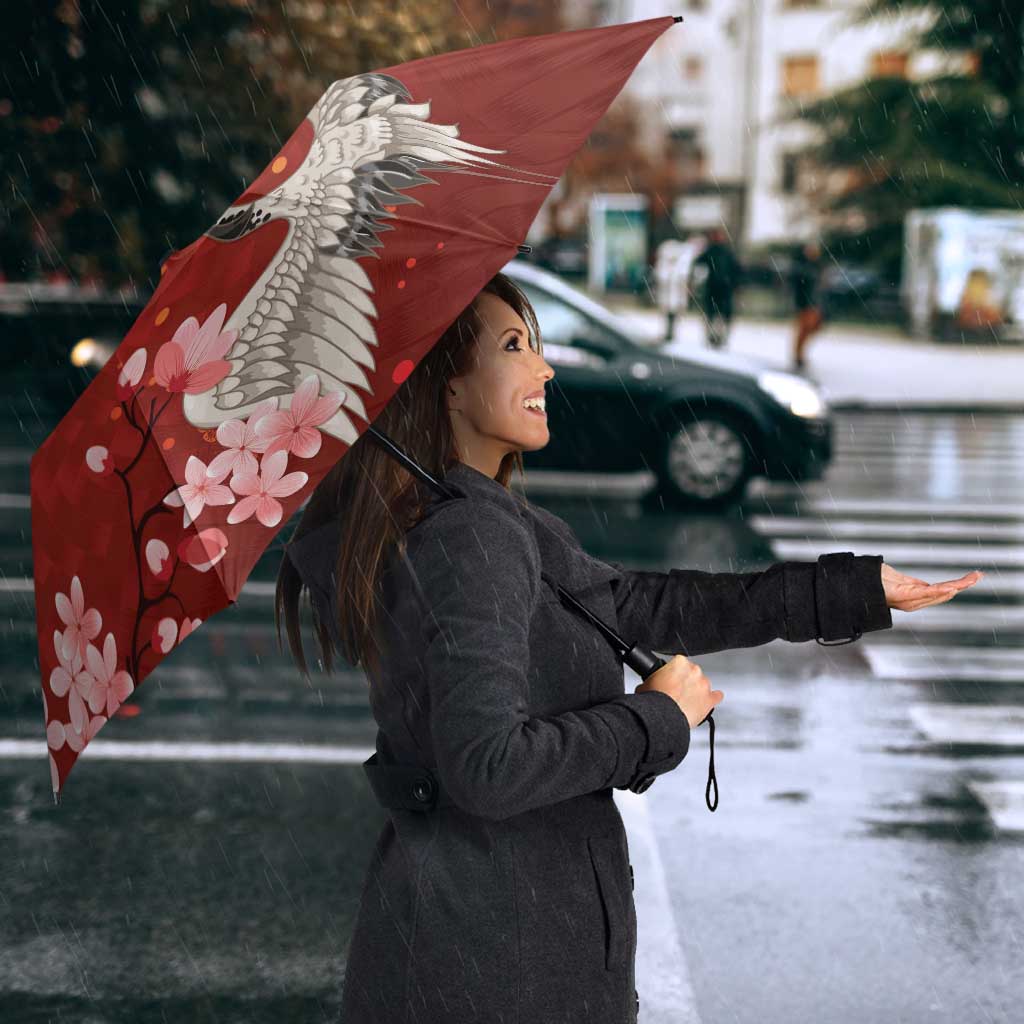 Hawaii Japan Cranes Sakura Flower Red Umbrella Japan Heritage Spirit LT01 - Polynesian Pride