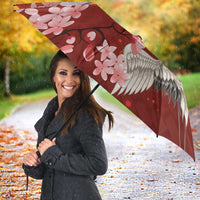 Hawaii Japan Cranes Sakura Flower Red Umbrella Japan Heritage Spirit LT01 - Polynesian Pride