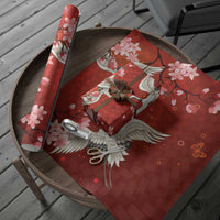 Hawaii Japan Cranes Sakura Flower Red Wrapping Paper Japan Heritage Spirit LT01 - Polynesian Pride