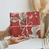 Hawaii Japan Cranes Sakura Flower Red Wrapping Paper Japan Heritage Spirit LT01 - Polynesian Pride