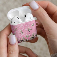 Cranes Sakura Floral Pink Pastel AirPods Case Hawaii Japan Culture LT01 - Polynesian Pride