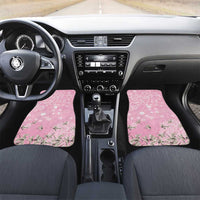 Cranes Sakura Floral Pink Pastel Car Mats Hawaii Japan Culture LT01 Set 2pcs - Front Pink - Polynesian Pride
