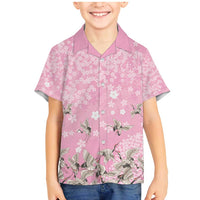 Cranes Sakura Floral Pink Pastel Family Matching Mermaid Dress and Hawaiian Shirt Hawaii Japan Culture - Polynesian Pride