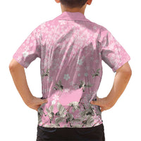 Cranes Sakura Floral Pink Pastel Family Matching Puletasi and Hawaiian Shirt Hawaii Japan Culture - Polynesian Pride