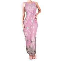 Cranes Sakura Floral Pink Pastel Family Matching Tank Maxi Dress and Hawaiian Shirt Hawaii Japan Culture - Polynesian Pride