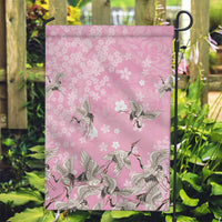 Cranes Sakura Floral Pink Pastel Garden Flag Hawaii Japan Culture - Polynesian Pride