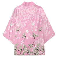 Cranes Sakura Floral Pink Pastel Kimono Hawaii Japan Culture - Polynesian Pride