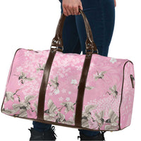 Cranes Sakura Floral Pink Pastel Travel Bag Hawaii Japan Culture - Polynesian Pride