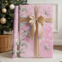 Cranes Sakura Floral Pink Pastel Wrapping Paper Hawaii Japan Culture LT01 - Polynesian Pride