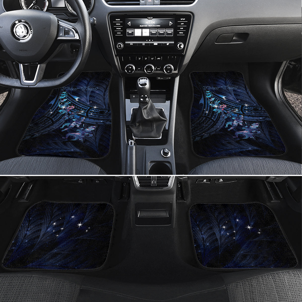 Matariki Paua Shell New Zealand Car Mats Haka Dance At The Starry Night