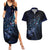 Personalised Matariki Paua Shell New Zealand Couples Matching Summer Maxi Dress and Hawaiian Shirt Haka Dance At The Starry Night