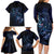 Personalised Matariki Paua Shell New Zealand Family Matching Long Sleeve Bodycon Dress and Hawaiian Shirt Haka Dance At The Starry Night