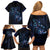 Personalised Matariki Paua Shell New Zealand Family Matching Off Shoulder Short Dress and Hawaiian Shirt Haka Dance At The Starry Night