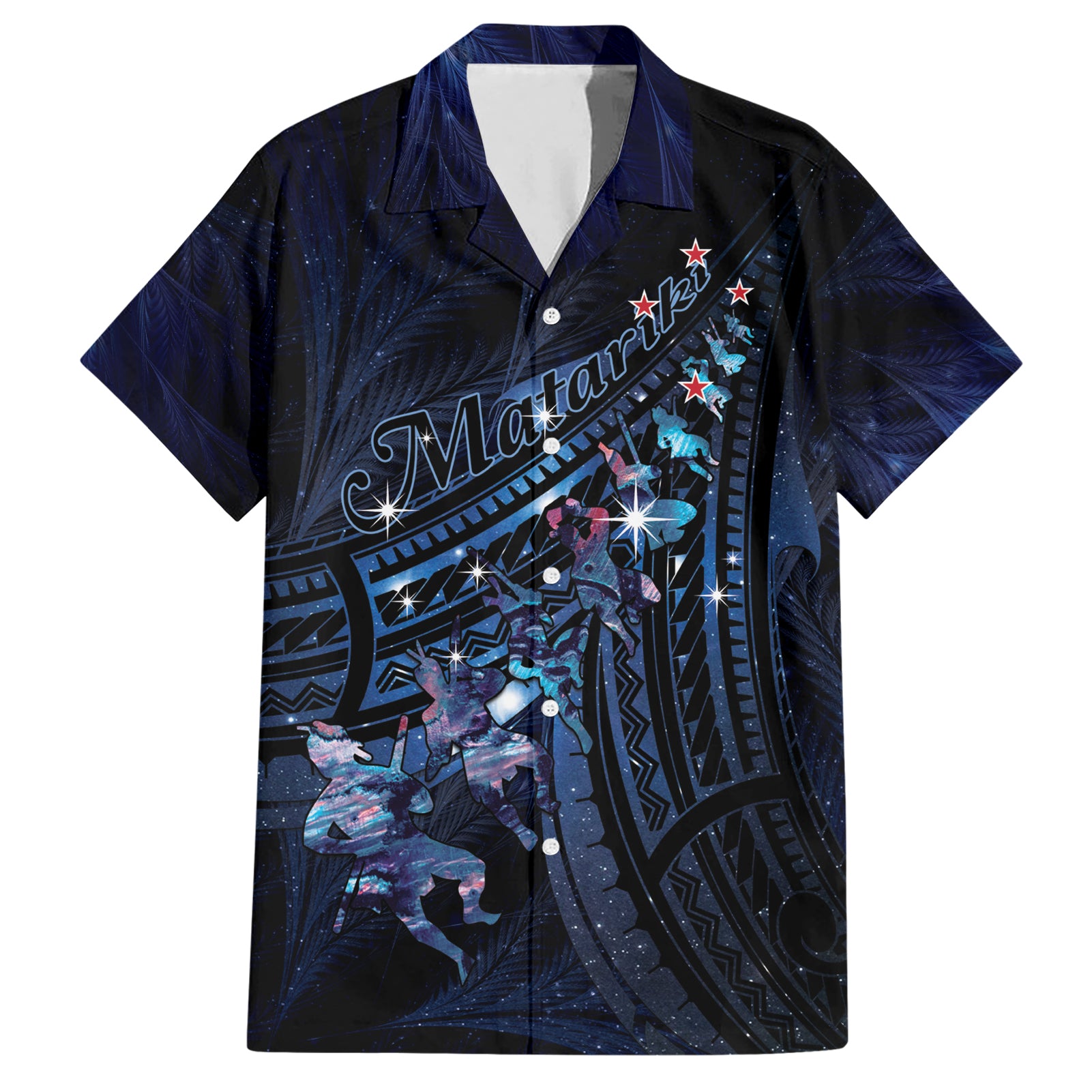 Personalised Matariki Paua Shell New Zealand Hawaiian Shirt Haka Dance At The Starry Night