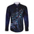 Personalised Matariki Paua Shell New Zealand Long Sleeve Button Shirt Haka Dance At The Starry Night