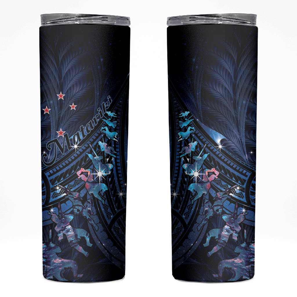 Matariki Paua Shell New Zealand Skinny Tumbler Haka Dance At The Starry Night