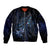 Personalised Matariki Paua Shell New Zealand Sleeve Zip Bomber Jacket Haka Dance At The Starry Night