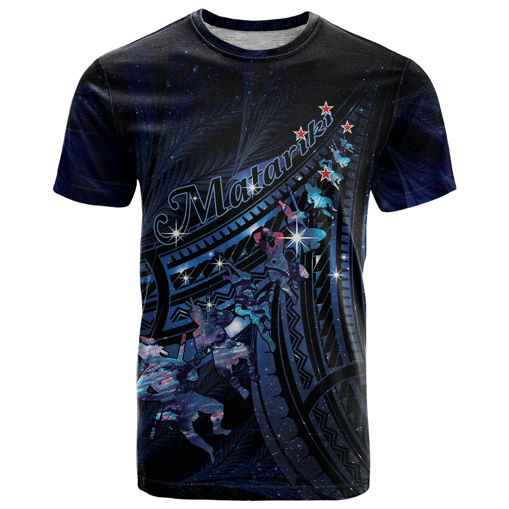 Personalised Matariki Paua Shell New Zealand T Shirt Haka Dance At The Starry Night