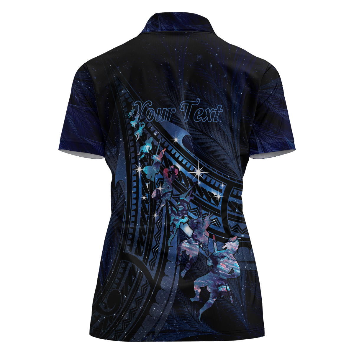 Personalised Matariki Paua Shell New Zealand Women Polo Shirt Haka Dance At The Starry Night