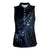 Personalised Matariki Paua Shell New Zealand Women Sleeveless Polo Shirt Haka Dance At The Starry Night