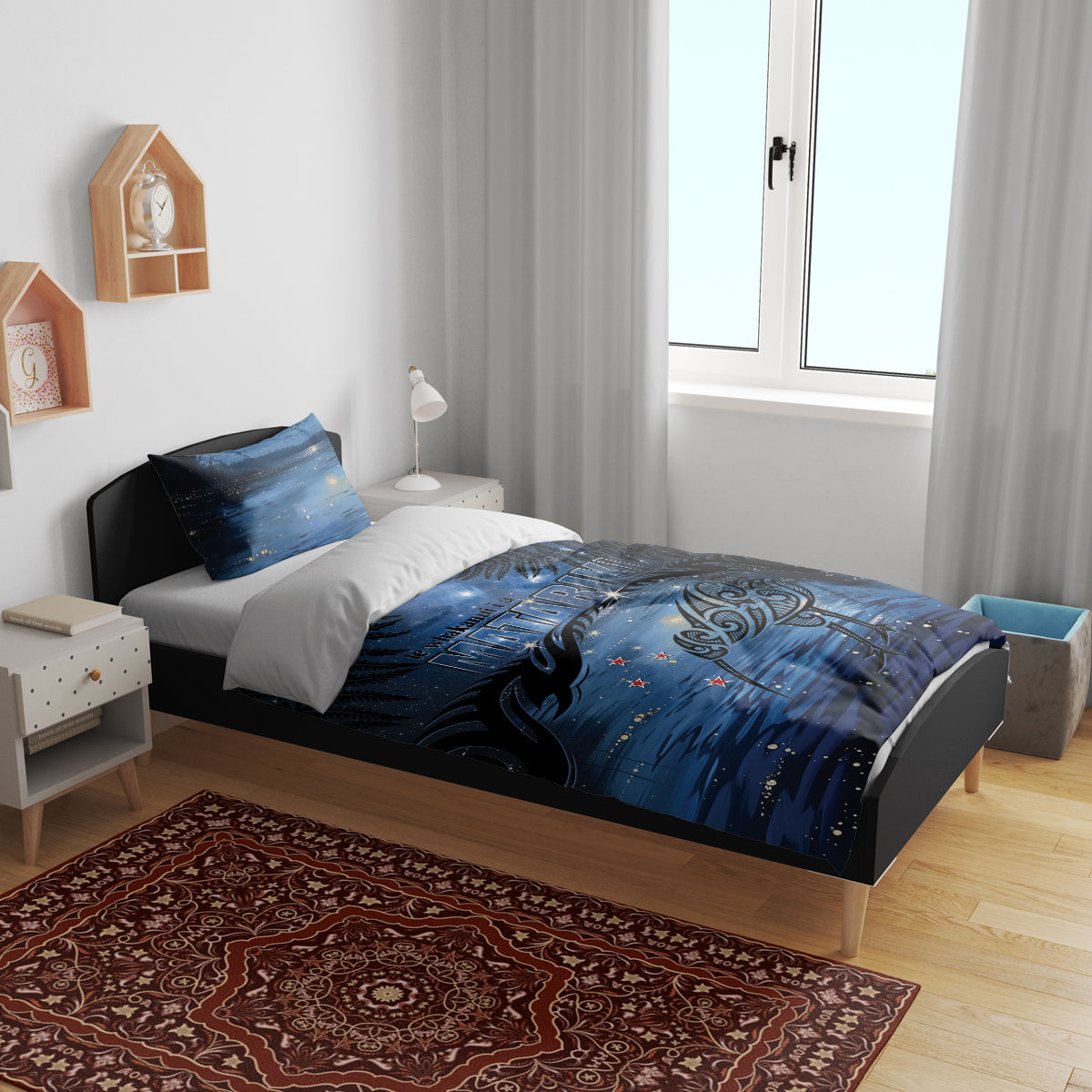 Matariki Kiwi Bedding Set Silver Fern LT01 - Polynesian Pride