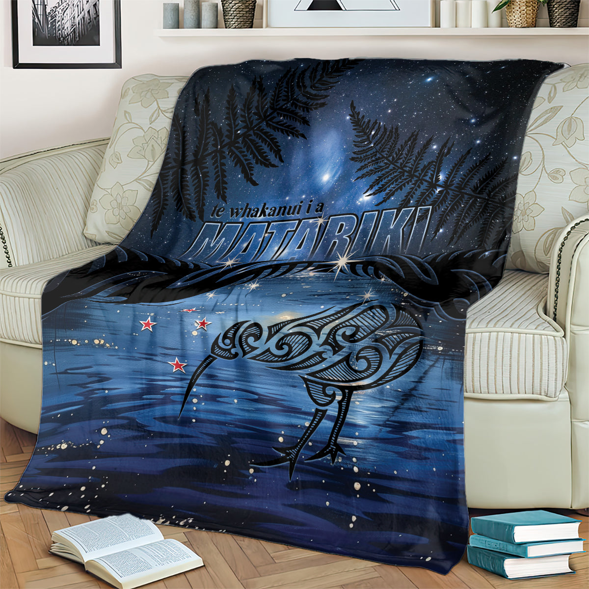 Matariki Kiwi Blanket Silver Fern LT01 - Polynesian Pride