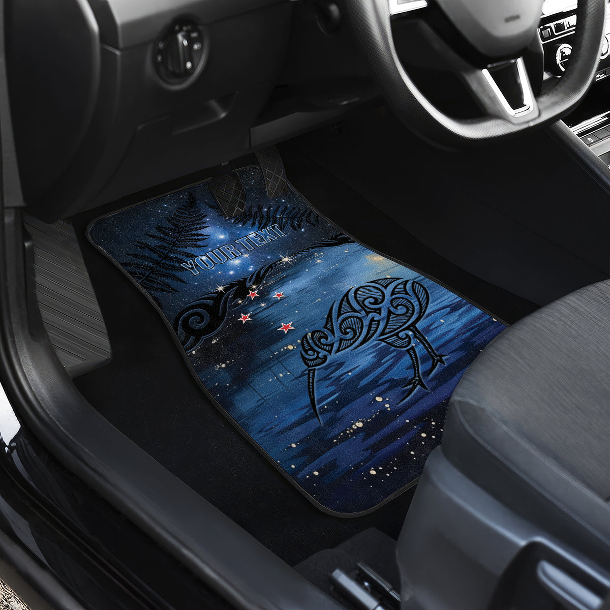 Matariki Kiwi Car Mats Silver Fern LT01 - Polynesian Pride