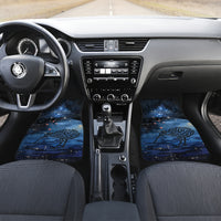 Matariki Kiwi Car Mats Silver Fern LT01 Set 2pcs - Front Black - Polynesian Pride