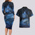 Personalised Matariki Kiwi Couples Matching Long Sleeve Bodycon Dress and Hawaiian Shirt Silver Fern