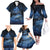 Personalised Matariki Kiwi Family Matching Off The Shoulder Long Sleeve Dress and Hawaiian Shirt Silver Fern