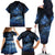 Personalised Matariki Kiwi Family Matching Off The Shoulder Long Sleeve Dress and Hawaiian Shirt Silver Fern