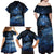 Personalised Matariki Kiwi Family Matching Off Shoulder Maxi Dress and Hawaiian Shirt Silver Fern