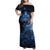 Personalised Matariki Kiwi Family Matching Off Shoulder Maxi Dress and Hawaiian Shirt Silver Fern