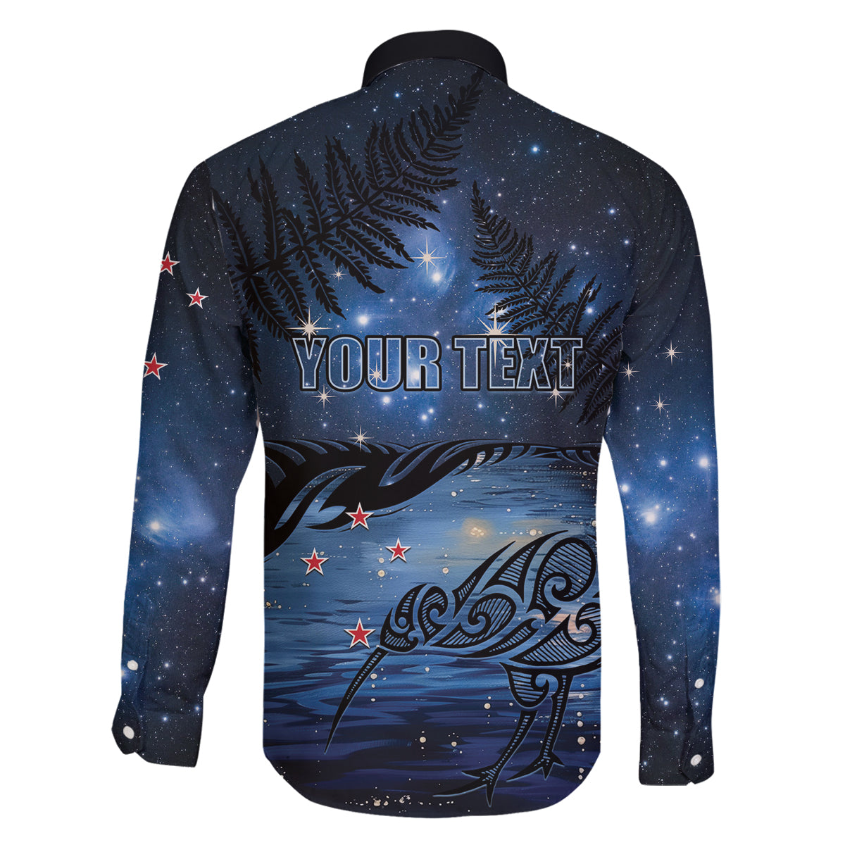 Personalised Matariki Kiwi Family Matching Puletasi and Hawaiian Shirt Silver Fern LT01 - Polynesian Pride