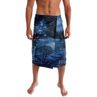 Personalised Matariki Kiwi Lavalava Silver Fern LT01 Black - Polynesian Pride