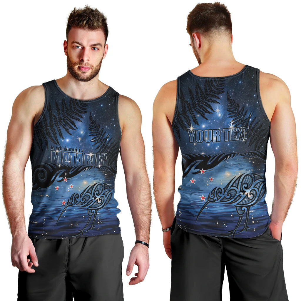 Personalised Matariki Kiwi Men Tank Top Silver Fern LT01 - Polynesian Pride