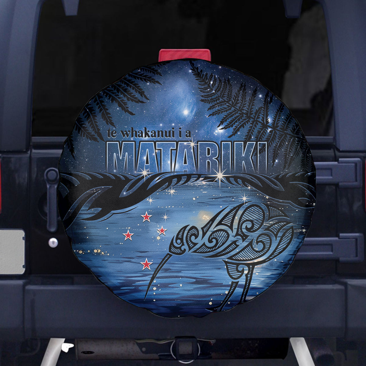Matariki Kiwi Spare Tire Cover Silver Fern LT01 - Polynesian Pride