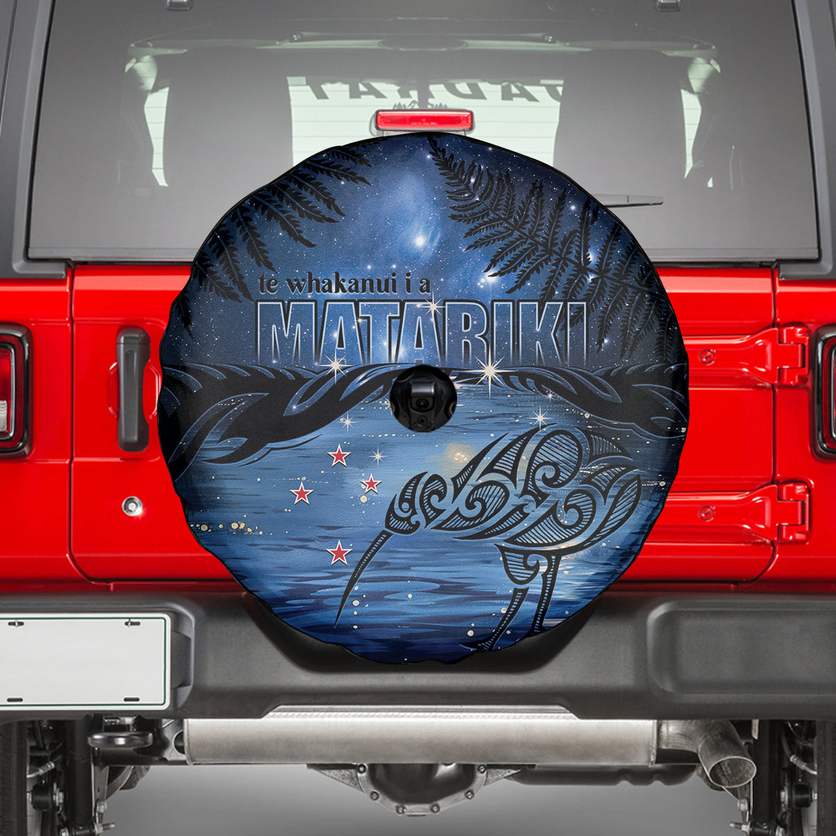 Matariki Kiwi Spare Tire Cover Silver Fern LT01 - Polynesian Pride